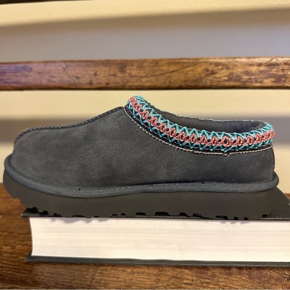 UGG Dark Gray Tasman Slippers Slip On Suede Mules - Picture 5 of 13